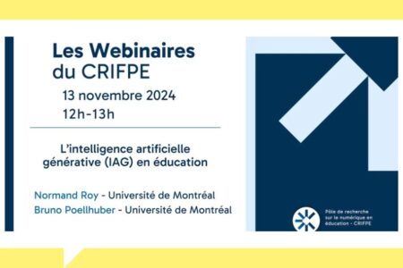 L’intelligence artificielle générative (IAG) en éducation