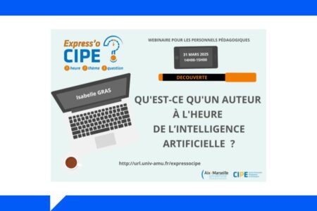 Express’o CIPE #041 (webinaire) – Qu’est-ce qu’un auteur à l’heure de l’intelligence artificielle ?
