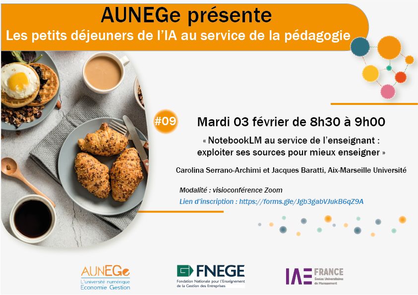 Petits déjeuners IA au service de la pédagogie (N°9)