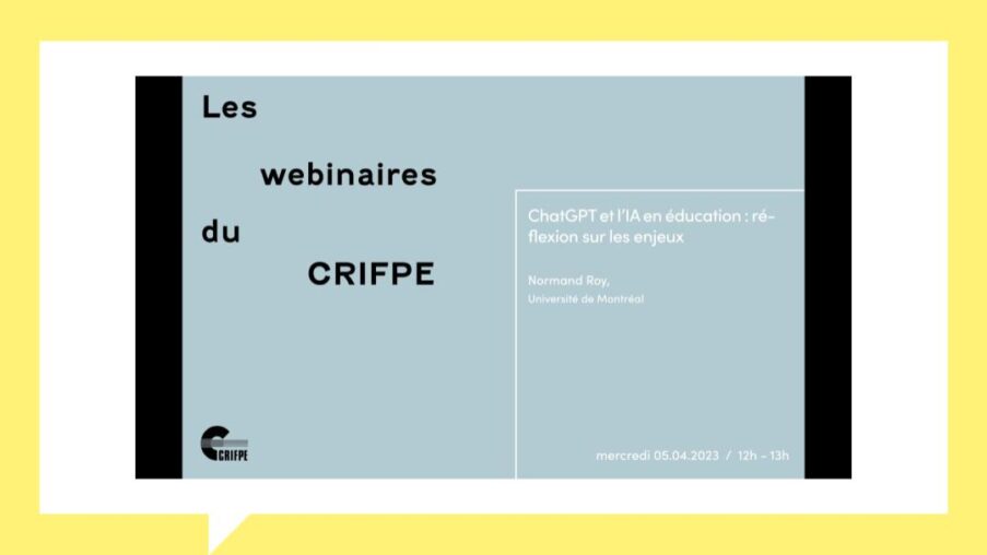 ChatGPT et l’IA en éducation : réflexion sur les enjeux